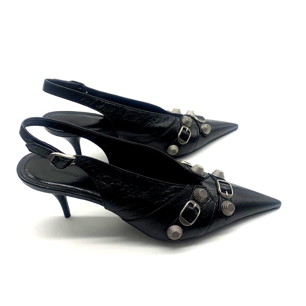 Balenciaga Cagole Pointed Toe Slingback Sandal - Picture 2 of 6